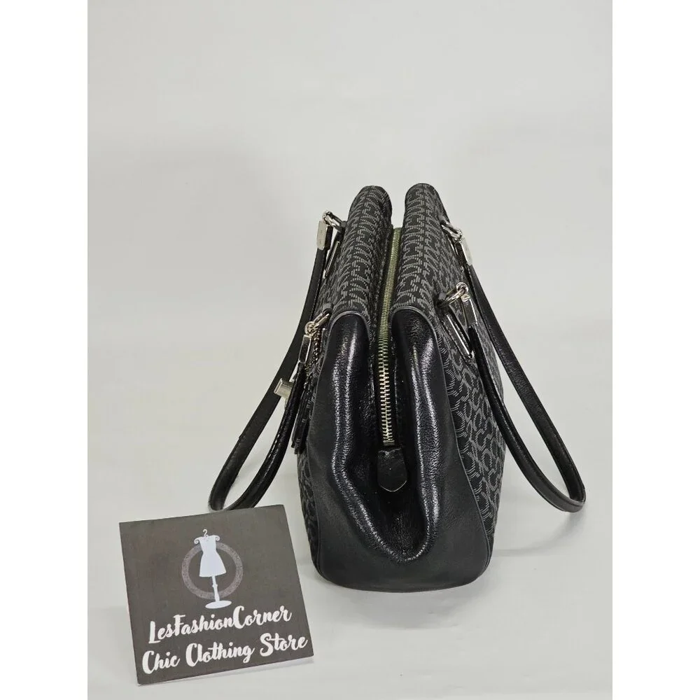 Coach Women's Black Canvas Madison Madeline Satchel Bag Medium 1941 - Picture 11 of 15